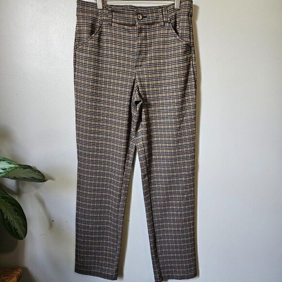 EUC TIME & TRU PLAID STRETCHY PANTS SIZE 10 WOMENS - Picture 1 of 15